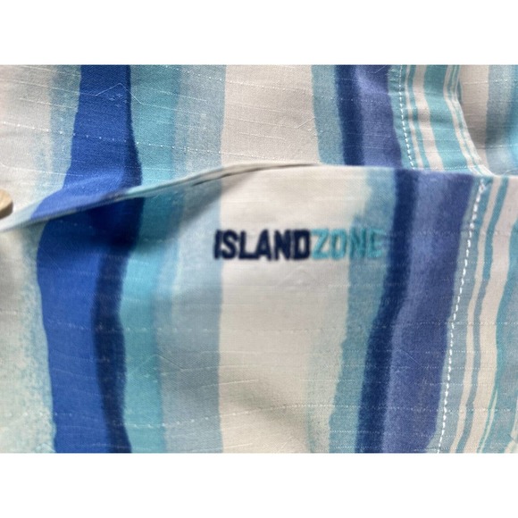 Tommy Bahama Blueish Stripped Island Zone, XXL Short Sleeve - Picture 7 of 7
